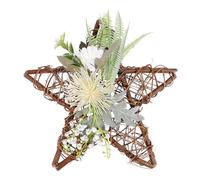 SOLUSTRE Pendentif Mural en Bois Fleur Naturelle Simulée de Pentagramme, Décoration Chic et Créative pour Maison, Accessoire pour Photographie et Vitrine