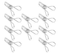 SOLUSTRE Pinces Cyanotype Lot de 10 Force de Serrage Ajustable pour Sécuriser Matériaux en Acier Inoxydable Argenté pour Bureau et Travaux Manuels