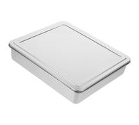 SOLUSTRE Plat à Four Inox avec Couvercle Bacs à Gâteaux pour Tiramisu Brownies Lasagnes Baking Pan Acier Inoxydable