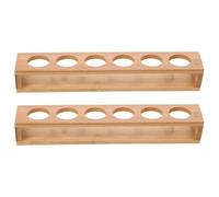 SOLUSTRE Plateau porte-verres à shot bambou 6 trous 3,8 cm - Organisateur duo pour soirées et occasions familiales