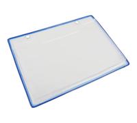 SOLUSTRE Pochette de Rangement A4 Murale Transparente Double Crochets Bleu | Métal et Plastique, Usage Bureau et Maison, Simple Design, Légère, Résistante, Anti-usure, Style Sobre