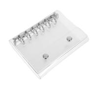 SOLUSTRE Pochette Pvc Transparente avec Double Bouton-pression pour Classeur à Anneaux, Souple et Solide, pour Protéger Documents et Cartes