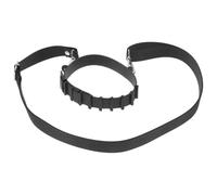 SOLUSTRE Porte-Bouilloire Poignée de Gourde en Silicone Noir, Sangle Réglable Légère et Facile à Porter, Bandoulière en Polyester et Fer, pour Camping et Aventure