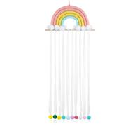 SOLUSTRE Porte-nœuds Arc-en-ciel pour et en Organisateur Mural Coton Cheveux Bois Rangement Clips et Décoration Murale pour Filles pour Chambre