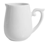 SOLUSTRE Pot à Crème en Céramique Blanc 160ml Poignée Confortable pour Verser, Design Moderne et Pratique, Maison ou L'hôtel