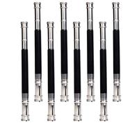 SOLUSTRE Prolongateur de Crayon en Acier Inoxydable Noir Double Tête, Outil D'extension pour Crayon Court, Maison Bureau, Lot de 8 Set de Set de Pièces