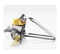 SOLUSTRE Râpe à Fromage Rotative en Acier Inoxydable Argentée, Facile à Démonter et Compatible Lave-vaisselle, pour Pommes de Terre et Citrouilles