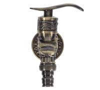 SOLUSTRE Robinet Mural pour Lavabo, Robinet Rustique Ancien G1/2 en Alliage de Zinc, Eau Froide Simple, Motif Dragon, Antigel, pour Bac à Serpillière de Balcon et Buanderie