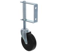 SOLUSTRE Roue de Portail à Ressort en Plastique Argenté Support Stable et Mouvement sans Effort pour Portails en Bois Extérieur
