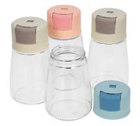 SOLUSTRE Set de 4 Doseurs de Sel et Poivre à Pression, Distributeurs Pratiques Cuisine Flacons à Épices en Plastique Solide, Dosage Précis Couleur Aléatoire