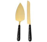 SOLUSTRE Spatule à Gâteau Poignée Antidérapante en Acier Inoxydable et Céramique Cuisine Couteau et Pelle à Tarte Triangle pour Pâtisserie Maison Cuisine