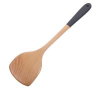 SOLUSTRE Spatule à Wok en Bois Multifonction Cuisine, Ustensile Léger Prise Ergonomique, Cuisson Friture pour Usage Domestique