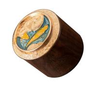 SOLUSTRE Support de Couvercle de Théière en Bois Marron, Porte-couvercles Créatif pour Couvercles de Théière et Tasse, pour Collection Personnelle ou Fête