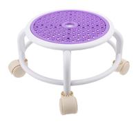 SOLUSTRE Tabouret Rond à roulettes Pivotant Multifonction en Plastique Léger pour Pédicure et Usage Domestique, Siège Ergonomique Pratique et Mobile