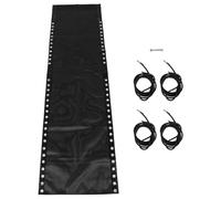 SOLUSTRE Tissu de Remplacement 1 Set pour Chaise Longue Noir avec Forte Élasticité et Maille Respirante, Kit de Réparation pour Chaise Pliante de Jardin et Terrasse