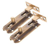 SOLUSTRE Verrou Coulissant sans Déformation en Laiton Or 2pcs Facile à Installer pour Sécuriser Portes et Fenêtres pour Portes Anciennes et Meubles