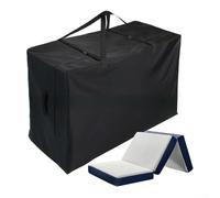 Solution de rangement pliable pour matelas avec double fermeture éclair et intérieur doublé en polyuréthane pour protection de matelas en mousse (154,9 x 71,1 x 45,7 cm (66 x 66 x 33 cm (144 L))