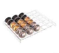 Solution de rangement pour capsules de café compatible avec plateau à 30 emplacements en acrylique transparent, s'adapte à la plupart des tiroirs de cuisine standard (1 pièce)