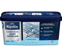 Solution d'étanchéité avant carrelage RIPOLIN prête à l'emploi, Protection mur et sol contre les infiltrations, Pot 2,5 L