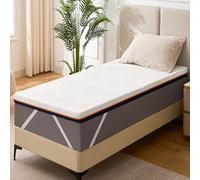 Solviente Surmatelas Mémoire de Forme 90x190cm - 10CM Gel Infusé, Mousse Haute Densité, Surmatelas Ergonomique Respirant avec Housse Hypoallergénique Amovible et Lavable