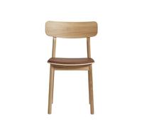 Soma Dining Chair Chaise avec Coussin de siège Woud Chêne huilé / cuir cognac - 5712800029543