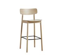 Tabouret de Bar Soma Chêne Laqué Pigmenté Blanc
