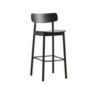 Soma Tabouret de bar frêne peint en noir Woud - 5712800031133