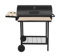 Barbecue fumoir au charbon de bois KENTUCKY Noir Acier inoxydable
