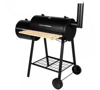 Somagic Fumoir Barbecue Tonneau Charbon de bois (combustible) Noir