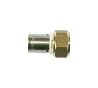 SOMATHERM FOR YOU, Raccord à sertir écrou tournant 12/17 pour tube PER Ø12 - Installation rapide et fiable, acier inoxydable, compatible avec profils H, U, RF, pression max 10 bars