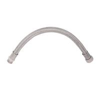 SOMATHERM Flexible Sanitaire en Inox ACS DN8 - Débit Standard - L 15cm - Mâle droit 1/2 - Femelle droit - Ecrou tournant 1/2