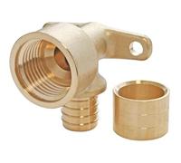 SOMATHERM FOR YOU, Applique à glissement femelle PER Ø16, coude femelle 15/21, facile à poser, résistance à la corrosion, corps en laiton, norme NF, compatible tubes PER, 10 bars max