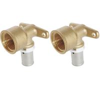 SOMATHERM FOR YOU, Applique à sertir femelle PER Ø12, coude femelle 15/21, compatible avec profils H, U, RF, pression max 10 bars, température 5°C à 90°C, installation rapide et fiable (Lot de 2)