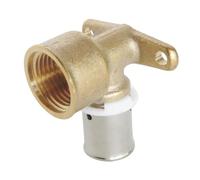 SOMATHERM FOR YOU, Applique à sertir femelle PER Ø16, coude femelle 15/21, compatible avec outils H, U, RF Installation rapide, résistance à la corrosion, pression max 10 bars