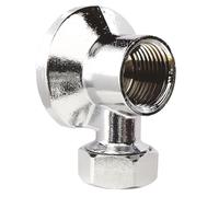SOMATHERM FOR YOU, Applique murale pour robinet de machine à laver, écrou collet battu Ø14mm, sortie femelle 1/2", laiton chromé, robuste et esthétique, installation facile, norme ACS