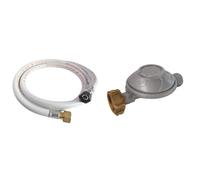 SOMATHERM FOR YOU - B657-20 Flexible caoutchouc butane/propane 10 ans 2,00m, Gris & B14600 - Détendeur pour bouteille BUTANE 1,3KG/h - écrou bouteille - Pour le raccordement de la bouteille BUTANE