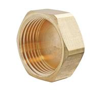 SOMATHERM FOR YOU, Bouchon laiton brut femelle 20/27 - Sachet de 2 pièces pour raccordements plomberie - Compatible avec tous raccords laiton à filetage - Étanchéité avec joint plat