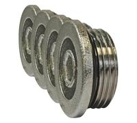 SOMATHERM FOR YOU - Bouchon Mâle 20/27 Chromé Auto-Etanche - Finition Chromée - Ø20/27 - Compatible Avec Filetages F20/27 - Gris/Argent - Installation Facile - Sécurité Intégrée (Lot de 4)