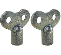 SOMATHERM FOR YOU n métal pour purgeur d'air et robinet de vidange de radiateur, carré de 5 mm, compatible avec tous les robinets équipés de ce format, couleur noire (Lot de 2)