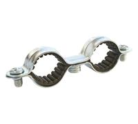 SOMATHERM FOR YOU, Collier double isophonique Ø16 mm en acier nickelé - Sachet de 10 pièces - Fixation pour tubes rigides - Réduction des bruits et absorption des vibrations