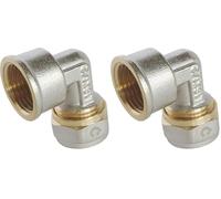 SOMATHERM FOR YOU, Coude à visser pour tube multicouche Ø16 Femelle 15/21 - Raccord équerre 90° démontable, facile à installer sans outil, étanchéité optimale, pression max 10 bars (Lot de 2)