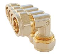 SOMATHERM FOR YOU, Coude à visser pour tube multicouche Ø16 - Raccordement facile sans outil, étanchéité par joints toriques, pression max 10 bars, température de 5°C à 90°C (Lot de 4)