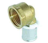SOMATHERM FOR YOU, Coude femelle à sertir 15/21 pour tube PER Ø16 - Raccord fiable et rapide à poser - Compatible avec mâchoires H, U, RF - Pression max 10 bars - T°C 5°C à 90°C