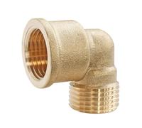 SOMATHERM FOR YOU, Coude laiton 90° Mâle-Femelle 15/21 à visser - Raccord plomberie pour eau chaude/froide - Compatible avec tous raccords laiton filetés - Étanchéité facile