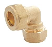 SOMATHERM FOR YOU, Coude laiton égal bague à compression pour tube cuivre Ø18 - Raccordement plomberie durable pour réseaux d'eau sanitaire et chauffage - Compatible tous tubes cuivre