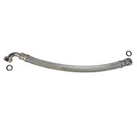 SOMATHERM FOR YOU, Flexible de chauffage 1000 mm avec écrou tournant 3/4" et coudé, DN20, tresses en acier galvanisé, raccords en laiton, EPDM non toxique, pression max 6 bars