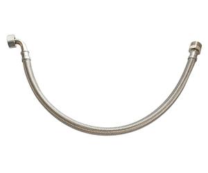 SOMATHERM FOR YOU, Flexible sanitaire 1/2" mâle avec écrou tournant coudé - Longueur 1000mm - Tuyau EPDM tressé acier inox - Norme ACS et certification QB - Résistant et souple