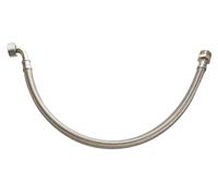 SOMATHERM FOR YOU, Flexible sanitaire 1/2" mâle avec écrou tournant coudé - Longueur 500mm - Tuyau EPDM tressé acier inox - Résistant, souple et conforme aux normes ACS et QB