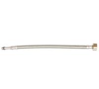 SOMATHERM FOR YOU, Flexible sanitaire 300mm DN8 - Prolongateur M 10/100 avec écrou tournant 3/8" - Tuyau EPDM tressé acier inox - Raccords laiton nickelé - Norme ACS, certifié QB