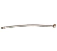 SOMATHERM FOR YOU, Flexible sanitaire 300mm M 10/100 avec écrou tournant 3/8" - Tuyau EPDM tressé acier inox - Raccords laiton nickelé - Norme ACS - Certifié QB - Résistant et souple